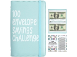 Caderno de Desafios Poupança Com 100 Envelopes, Mini Caderno de Desafios Poupança, Pasta de Orçamento para Economizar