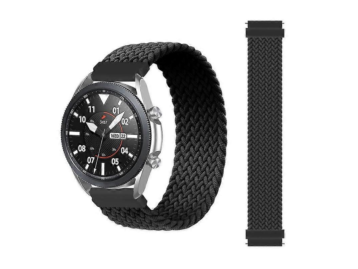 Pulseira De Nylon Trançado Ajustável E Elástica Para Samsung Galaxy Watch 3 De 45 Mm, Tamanho: 155 Mm (arco-íris)