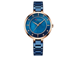 Relógio Feminino À Prova D'água Com Mostrador Pequeno E Simples, Na Cor Azul.