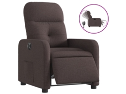 Electric Recliner Chair, Electric Recliner Chairs Vidaxl Marrom Tecido