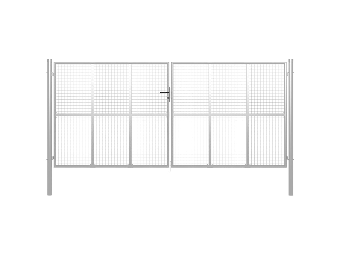 Garden Gate, Garden Gates Vidaxl Prateado Aço (400 X 200 Cm)