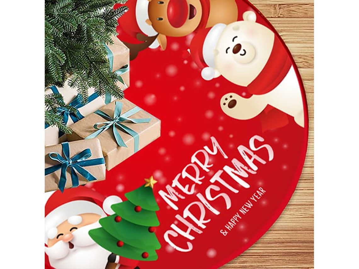 1 Peça De Tapete Decorativo Para Árvore De Natal De 25 Polegadas