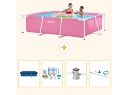 Intex Piscina Com Estrutura Retangular - 220x150x60 Cm - 5-peças Scb7