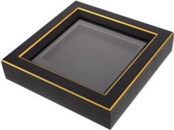 Moldura De Madeira Maciça Preta Com Passe-partout, Suporte Decorativo Para Exibir Álbuns De Música.