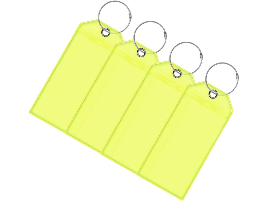 Conjunto De 4 Etiquetas De Identificação Para Malas