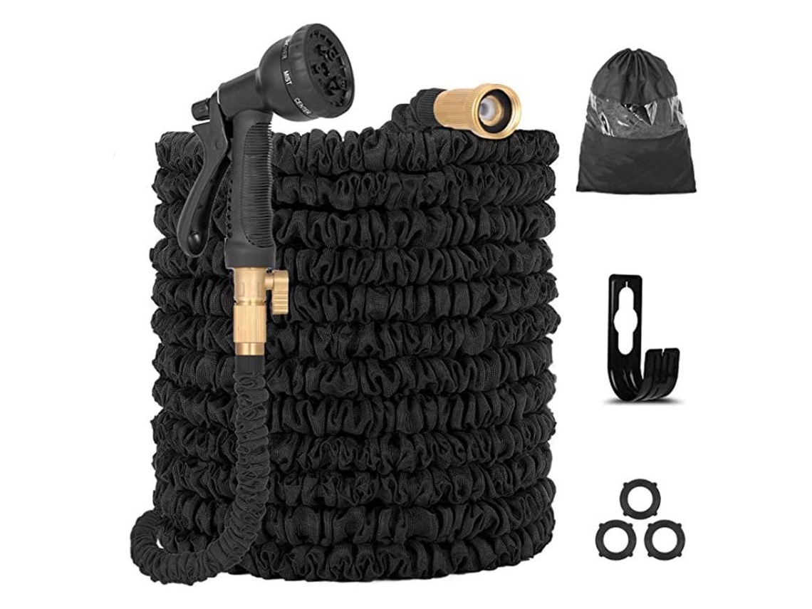 Mangueira De Jardim Extensível Até 30 M Com Pistola De Pulverização De 8 Funções, Expansível Aquaforge