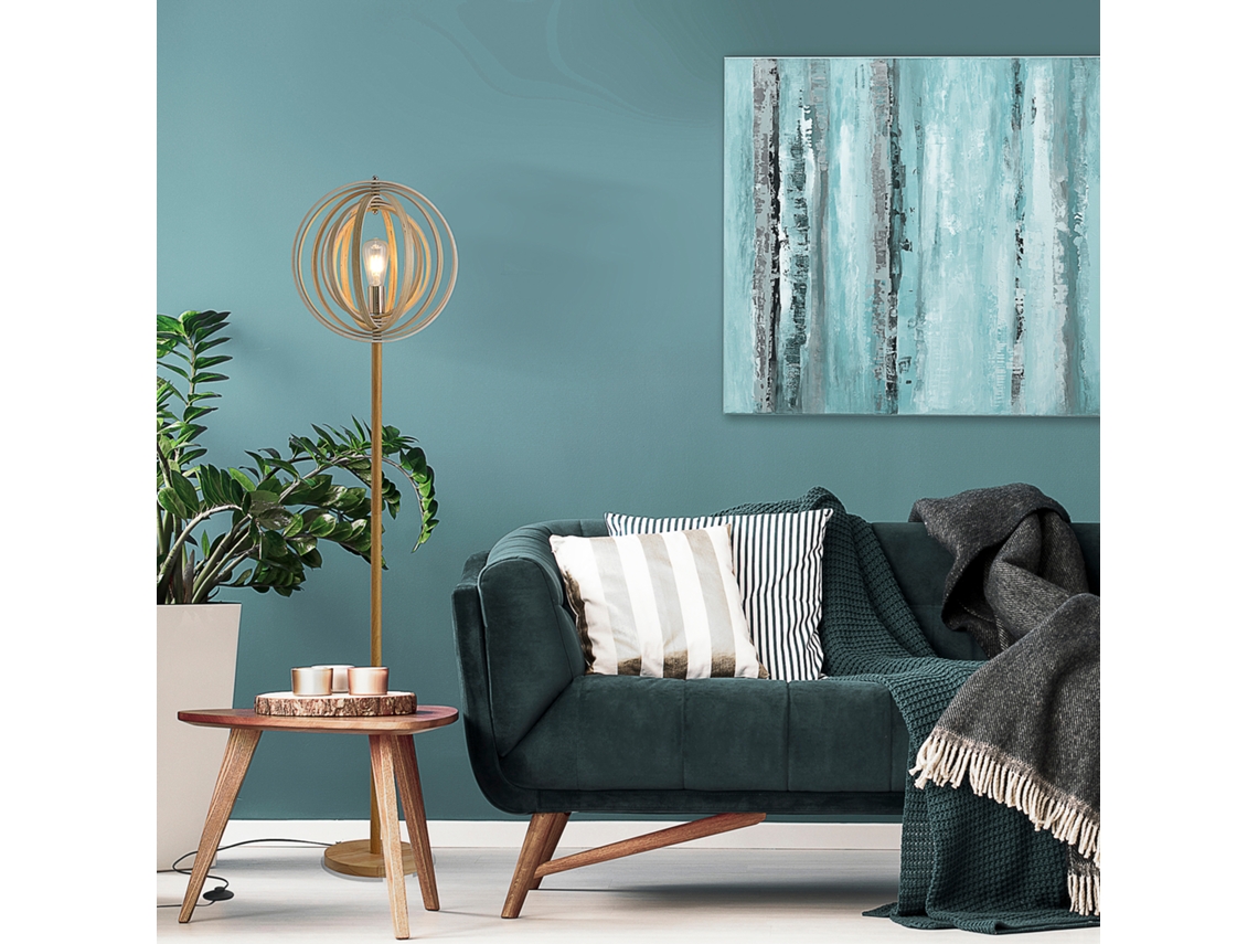 Lâmpada De Chão Para Sala Estar Design, Abajur Com Anéis Reguláveis Em Madeira, Lâmpadas E27, Ф38 X 160 Cm