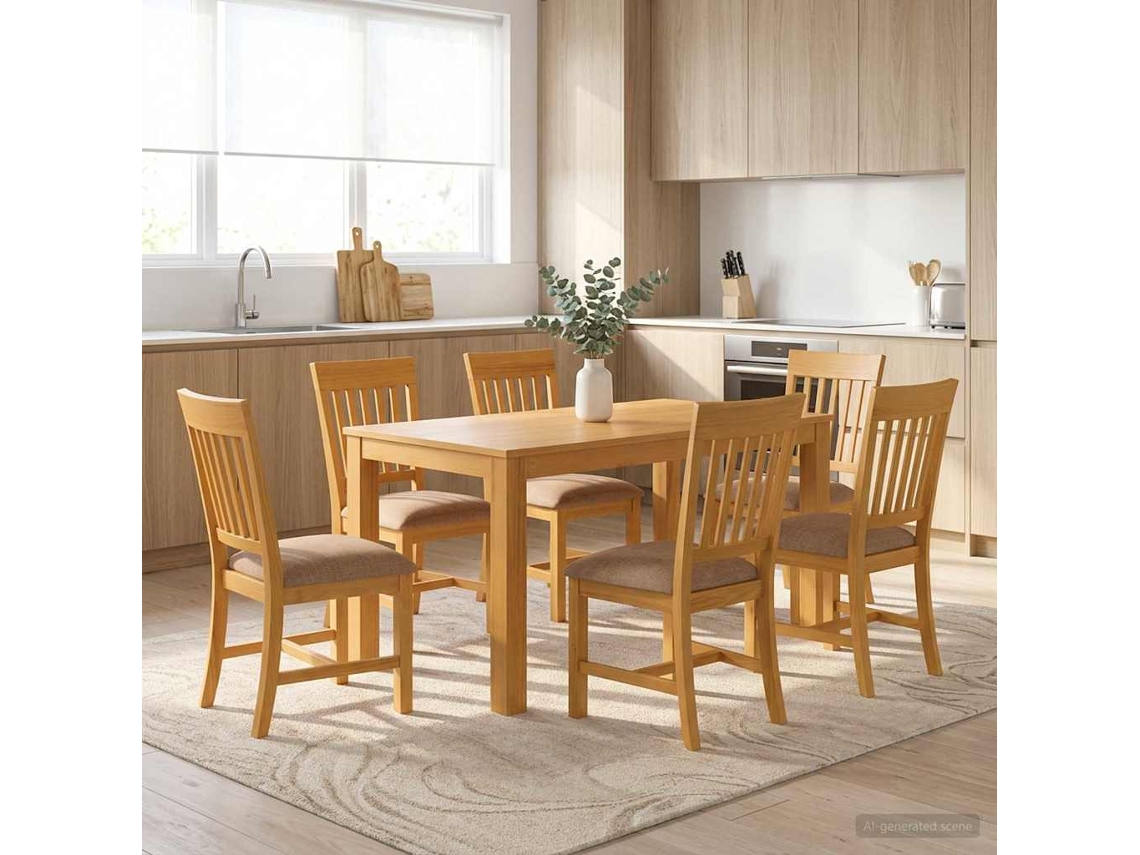 Vidaxl Conjunto De Sala De Jantar 7 Unid. Cinzento