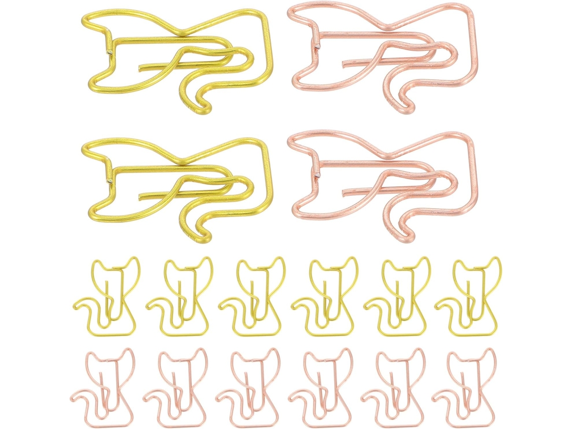Shineofi Conjunto De 30-clipes Papel Metal Criativos Em Formato Gato, Resistentes E Decorativos, Ideais Para Escritório