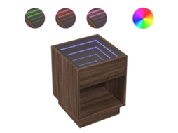 Bedside Table, Bedside Tables Vidaxl Marrom Madeira Processada (40 X 40 X 50 Cm)