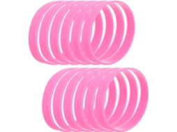 Conjunto de 60 pulseiras de silicone sólido para esportes e eventos, unissex, elásticas e duráveis, ideais para organização.