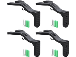 Conjunto De 4 Suportes Parede 2em 1em Abs Para Capacete, Ideais Para Guardar Capacetes E Chaves Organizador De Gancho
