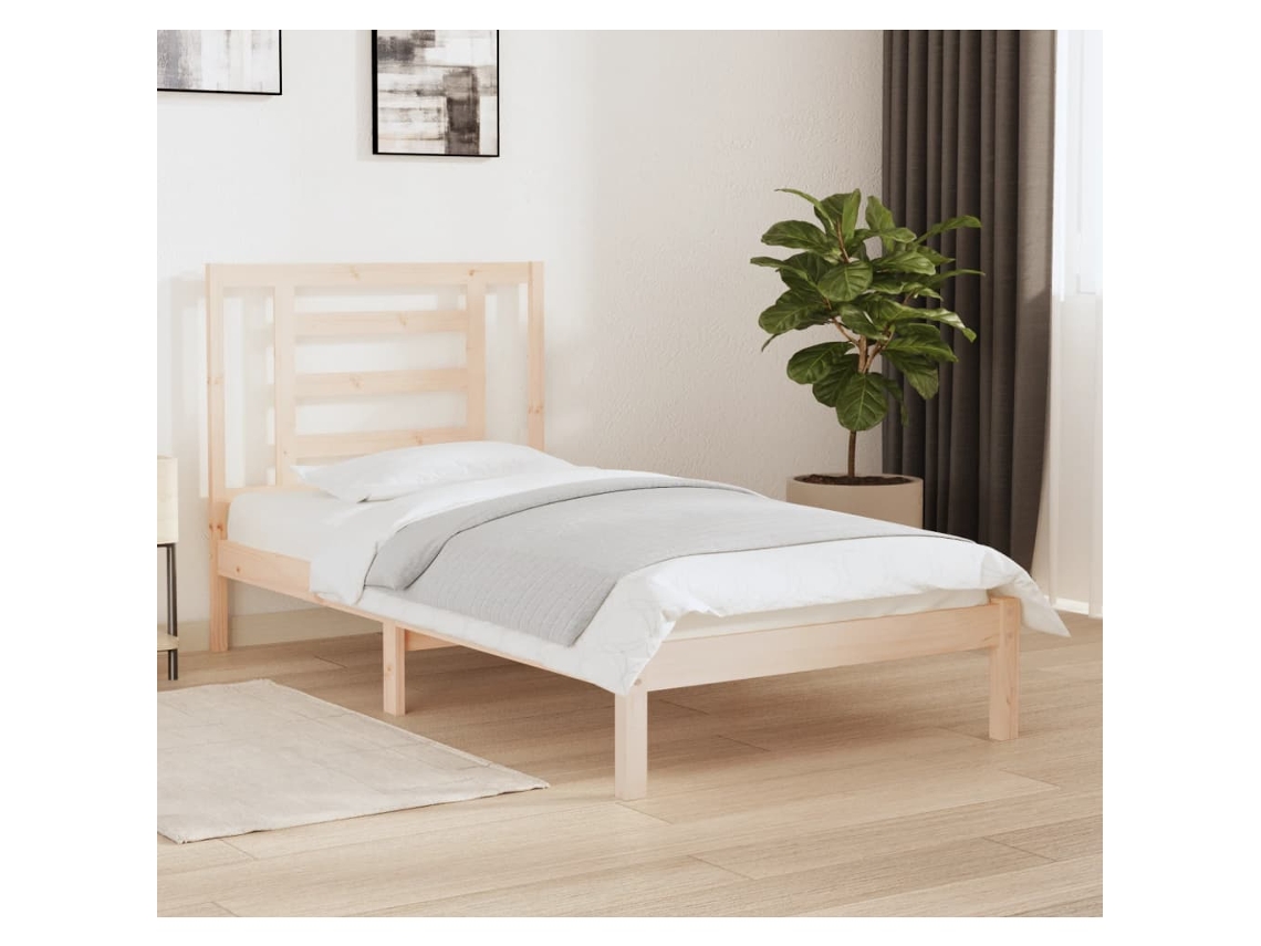 Vidaxl Cama Sem Colchão 90x190 Cm Madeira De Pinho Maciça