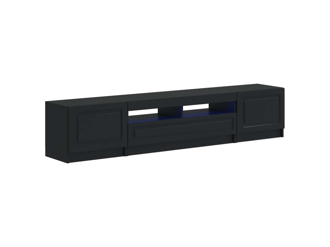 Vidaxl Armário De Tv Led De 5 Peças Preto Derivados De Madeira