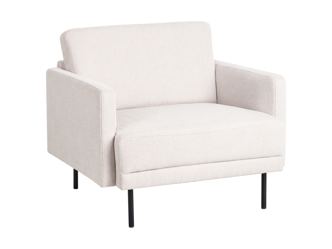 Poltrona Beliani Breda De Tecido Creme Claro 100x85x85
