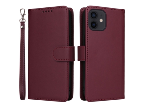 Capa Destacável Para Iphone 12 Betopnice Pele Sintética Vermelho
