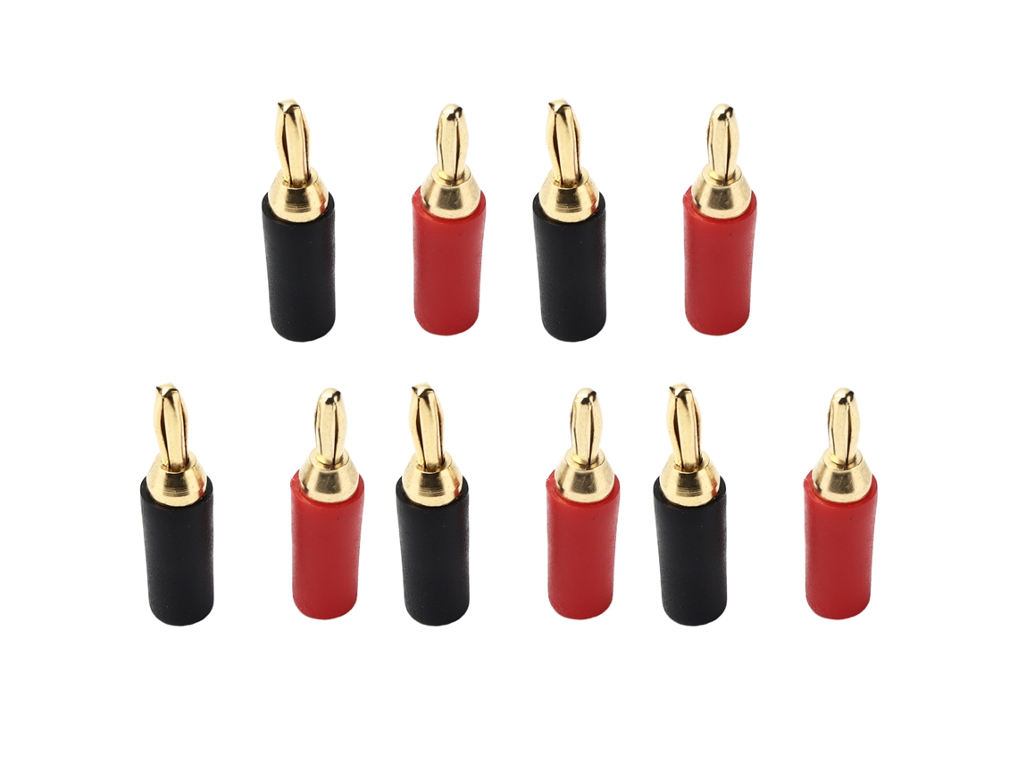 Laxiscreed Plugue Banana 2,5mm Em Latão Dourado, Soldável Para Alta Performance