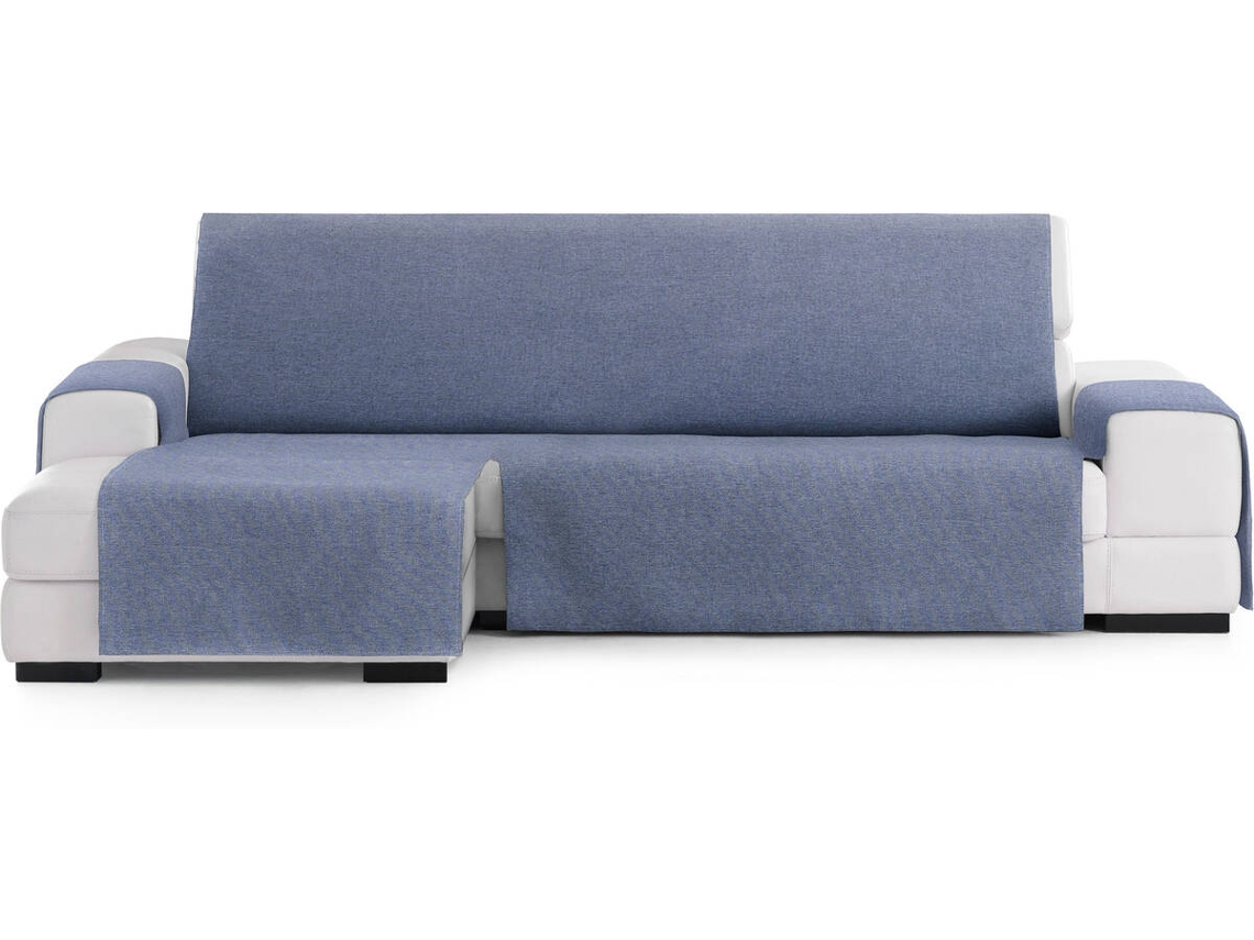 Capa de Chaise Longue Esquerda EYSA Prática Premium Valeria Tecido Elástico (240 x 80 x 220 cm - Poliéster e Algodão - Azul)