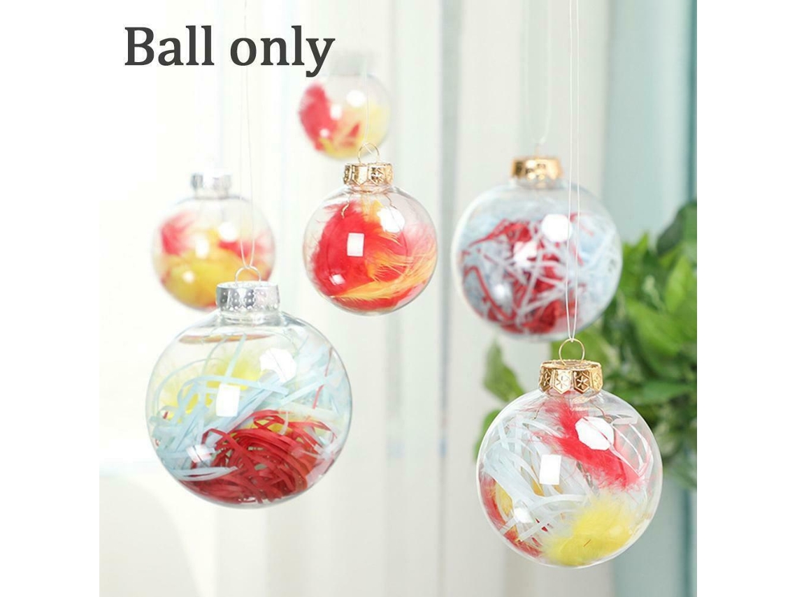 Laxiscreed Bolas De Natal De Plástico Transparentes Para Decoração De Festas E Casamentos