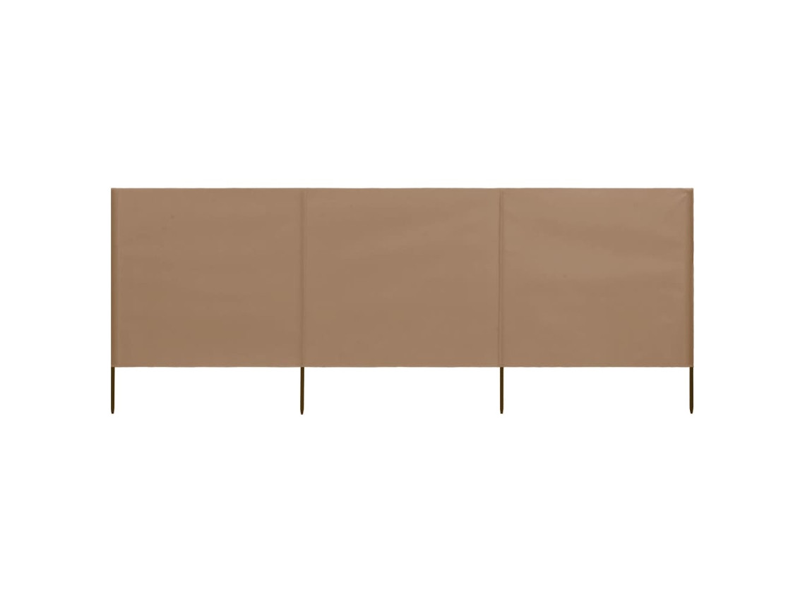 Wind Screen, Wind Screens Vidaxl Cinzento-acastanhado Tecido (400 X 80 Cm)