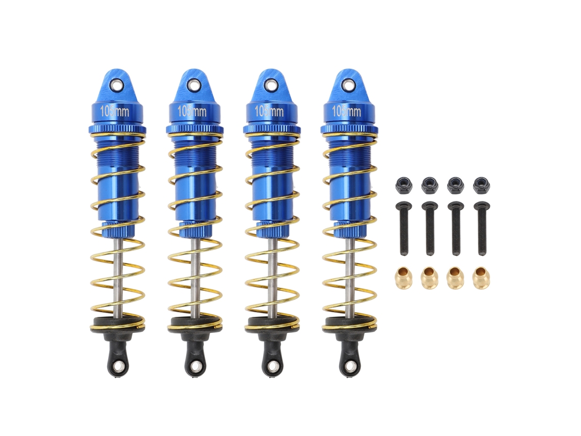 Mali 4pcs Amortecedor Rc para Scx10 Substituição Dianteiro Traseiro Mola Damper para Carro Rc Crawler 1/10 Azul