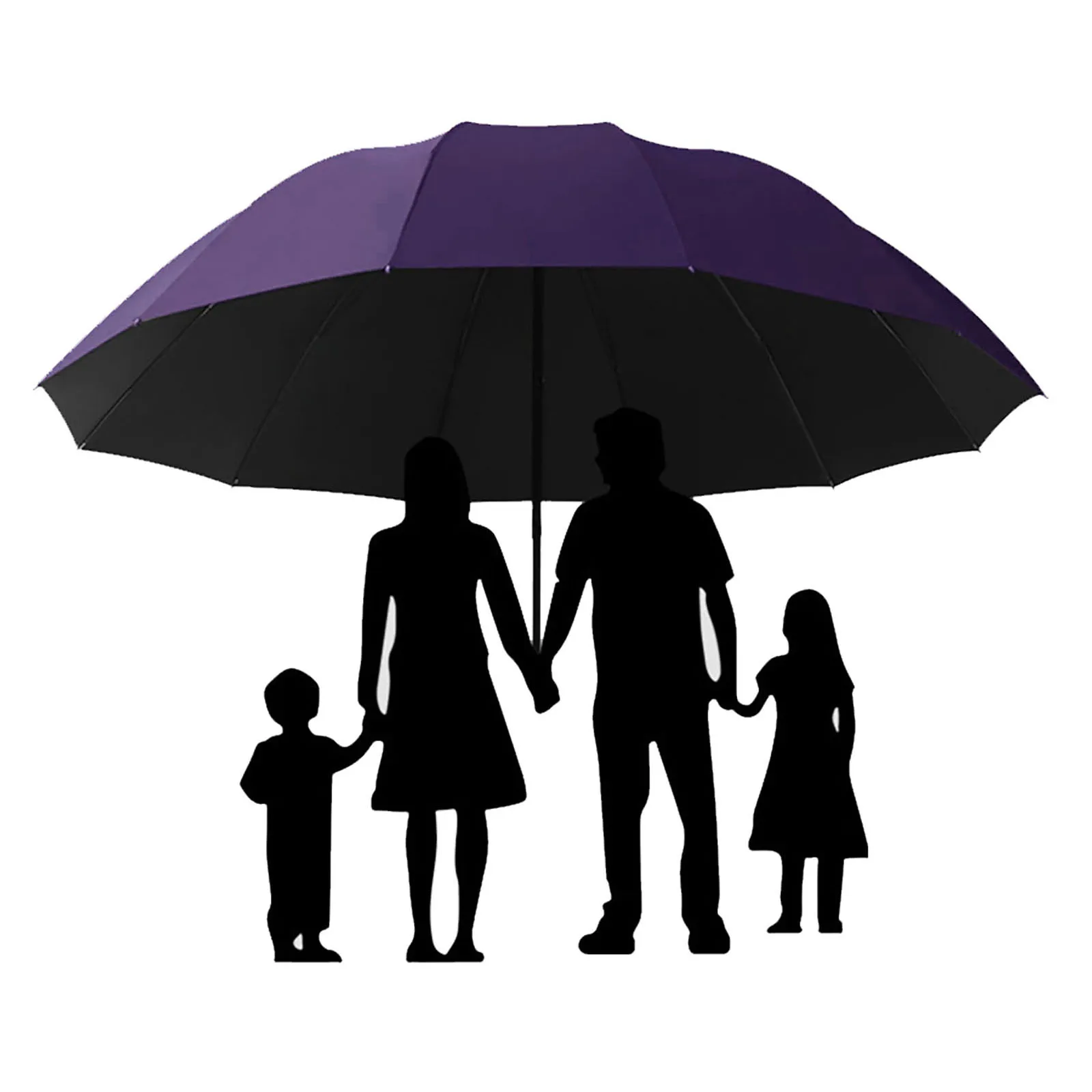 Guarda-chuva (roxo, 10k), 51,18 Polegadas De Diâmetro, Estrutura Reforçada, Resistente, Impermeável E À Prova De Vento.