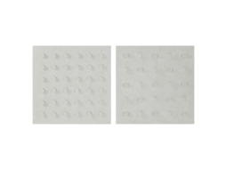 Decoração de Parede HOME ESPRIT Branco Madeira MDF Moderno 80 x 6,5 x 80 cm