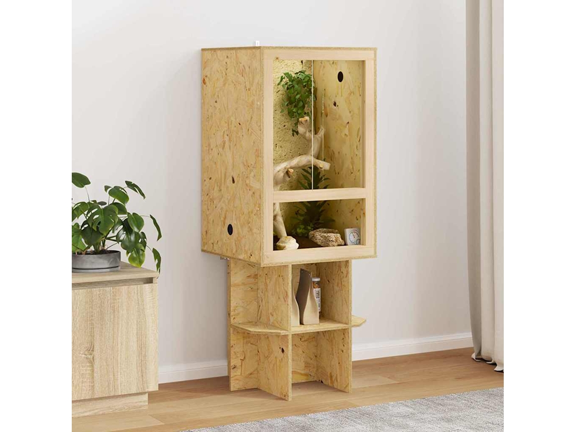 Vidaxl Terrário Castanho 50 X 50 X 130 Cm Osb