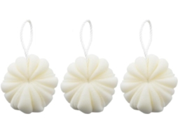 Bolas De Banho Bege Em Pe Com Rede, Conjunto De 3 Em Formato De Abóbora Com Corda Para Pendurar.