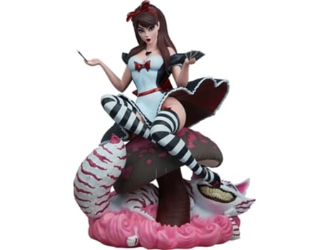 Figura Sideshow Collectibles ALICE NO PAÍS DAS MARAVILHAS Estátua Game Of Hearts
