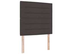 Cama Box com colchão castanho escuro 100x200 cm