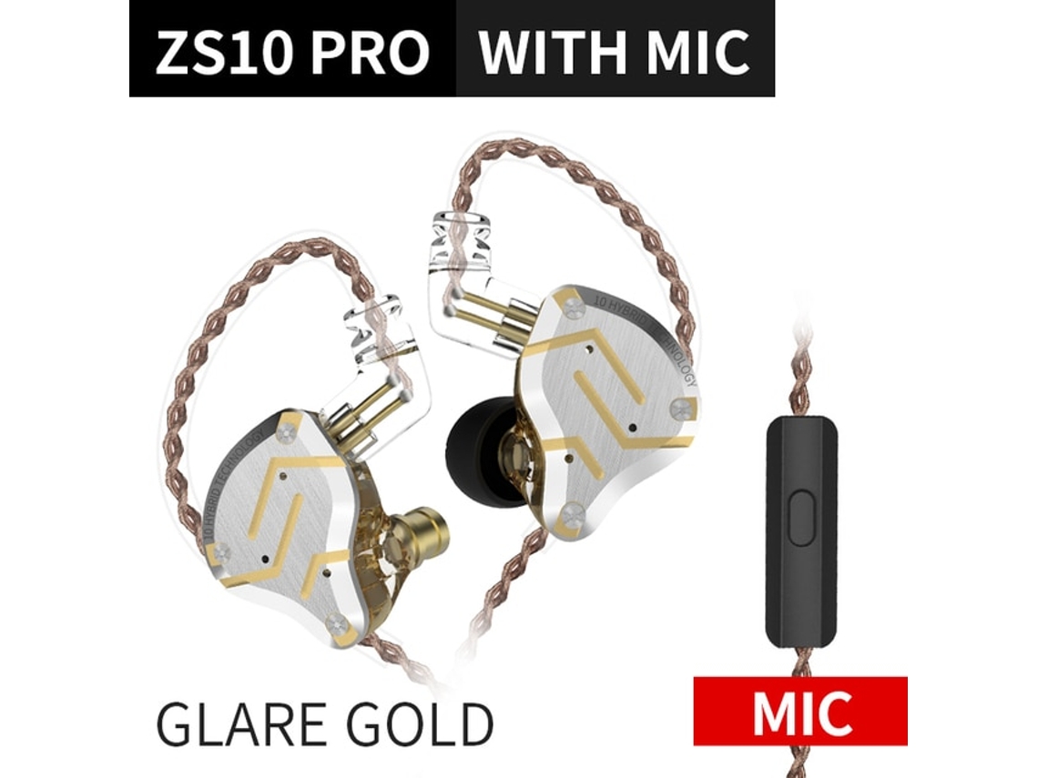 Auriculares SZSMART KZ Zs10 Pro In-Ear 4Ba + 1Dd Híbrido Hifi