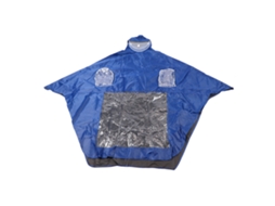 Capa de Chuva para Bicicleta Elétrica Adulto Azul Impermeável Oxford com Proteção Facial