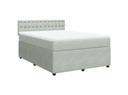 Box Spring Bed, Box Spring Beds Vidaxl Cinzeto Veludo (140 X 200 Cm)
