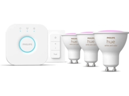Lâmpada Inteligente PHILIPS Hue WCA GU10 (4.3 Wolts - 3 Unidades)