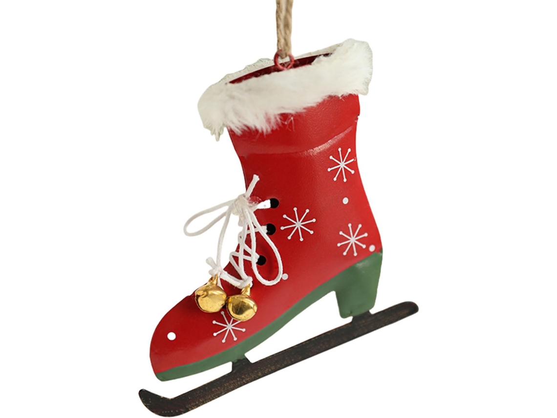 Enfeite De Natal Portátil Feito À Mão Em Ferro, Com Design De Meias E Chapéus, Para Casa E Escritório