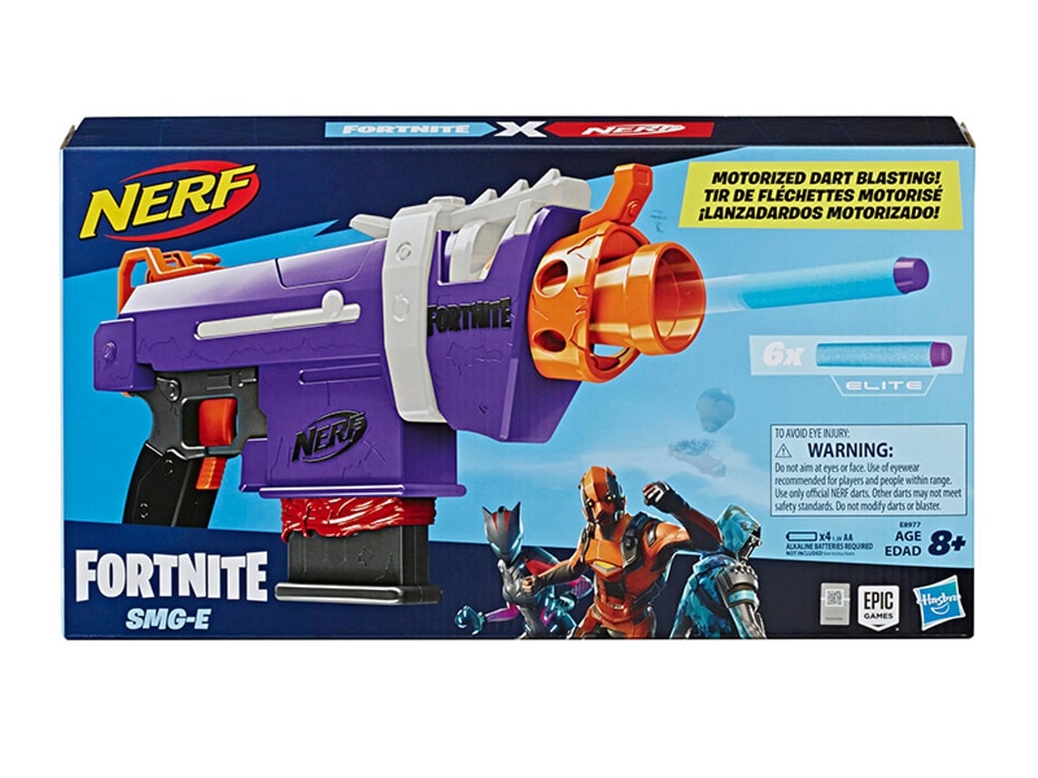 Pistola NERF Fortnite Smg com Cargas