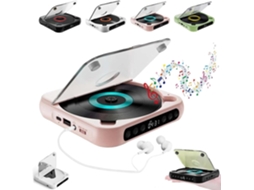 Leitor Cd Portátil Com Bluetooth: Som Hi-fi, Reprodução Sem Fio E Com Bateria Recarregável Compacto E Leve