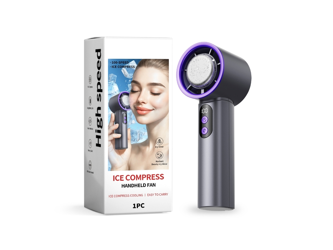 Ventilador com spray, recarregável, 5 velocidades, bateria 3000mah