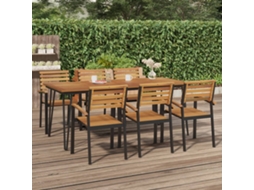 Vidaxl Mesa Jardim C/ Pernas Estilo Grampo 200x90x75 Cm Acácia Maciça