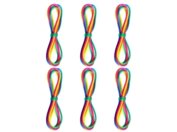 Mali 6pcs Brinquedo de Corda para Dedos Cats Cradle 165cm Náilon Colorido Arco íris