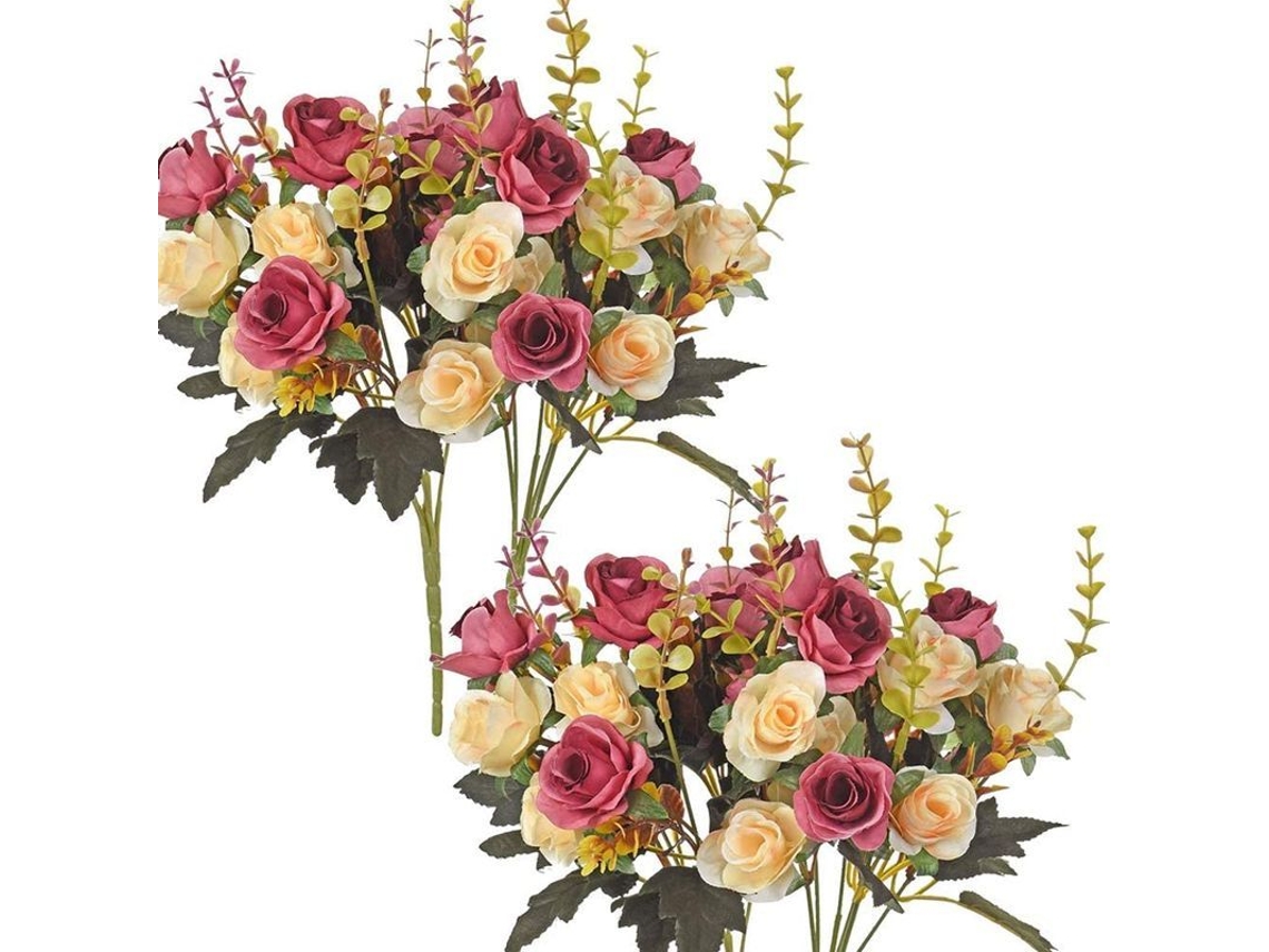Rosas Artificiais Nova Line Plásticas para Decoração de Mesas Casa Hotel Casamento Vermelho Rosa S/MARCA