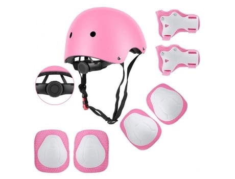 Capacete De Bicicleta Infantil Ajustável Conjuntos De Proteção Para Patins, Skate E Scooter Para Crianças De 3 A 8 Anos Magicfox