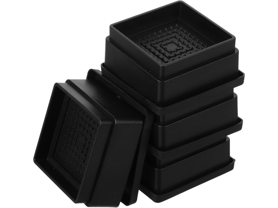 Elevadores de Pés Móveis com Base Borracha Antiderrapante, Conjunto 4 Peças Design Empilhável para CHABERLU