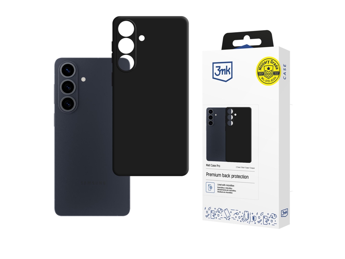Capa Fosca 3mk Pro Para Samsung Galaxy S26 Com Revestimento Reforçado Para Proteção Do Celular.