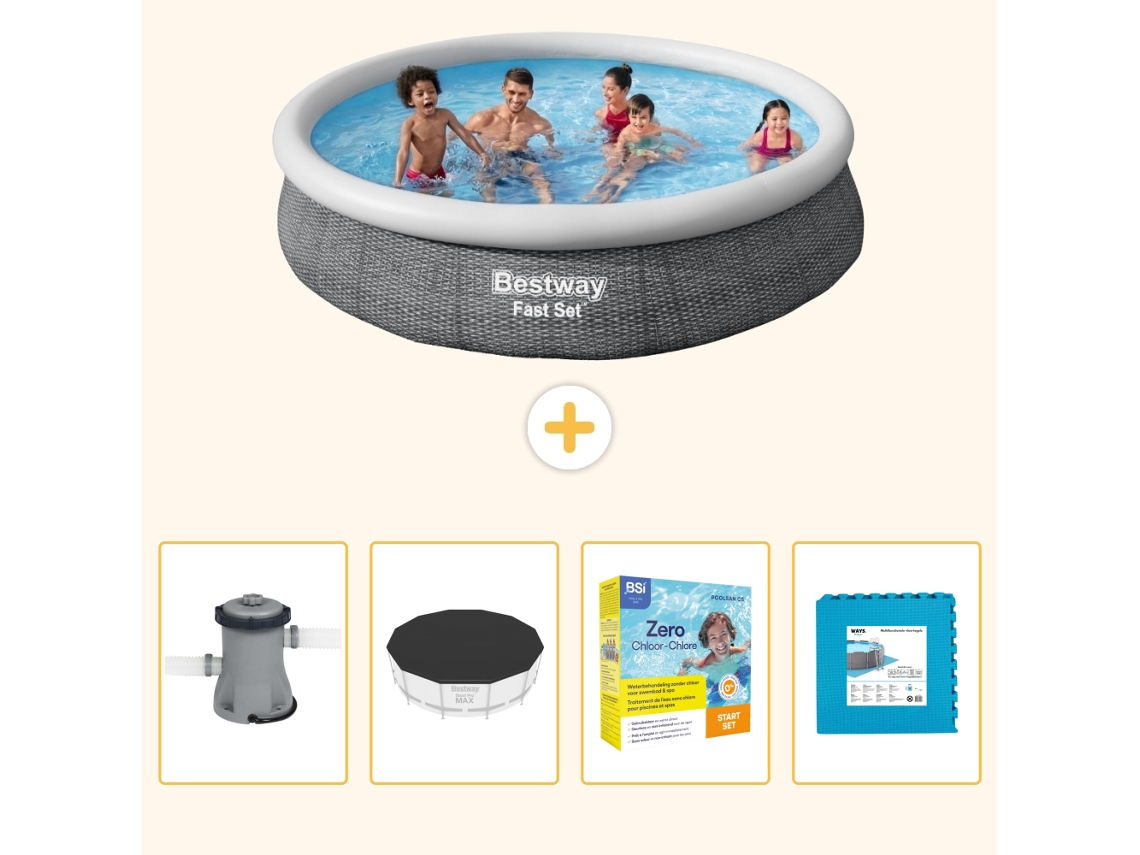 Bestway Piscina Bestway Fast Set Redonda - 366x76 Cm - 5-peças S276