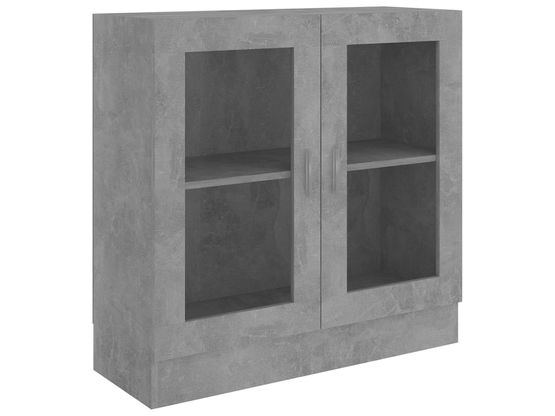 Vitrine Cabinet, Vitrine Cabinets Vidaxl Cinzeto Madeira Processada (n/a)