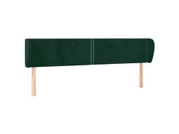 Cabeceira C/ Abas Veludo Verde Escuro MAISON EXCLUSIVE (203x23x78 cm)