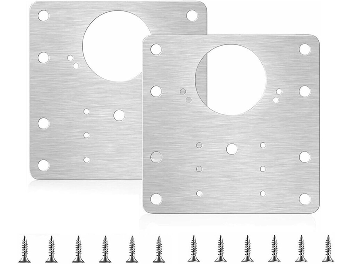 Placa De Reparo Dobradiça Em Aço Inoxidável 9x9cm Prata Pacote Com 2 4 10 Unidades