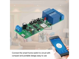Módulo de interruptor Wi-Fi inteligente (saída de 2 canais, ampla adaptação de tensão)